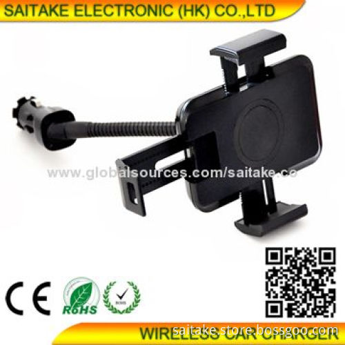 In-car charger for HTC, iPhone 5, Samsung, with QI standard station, hot sell